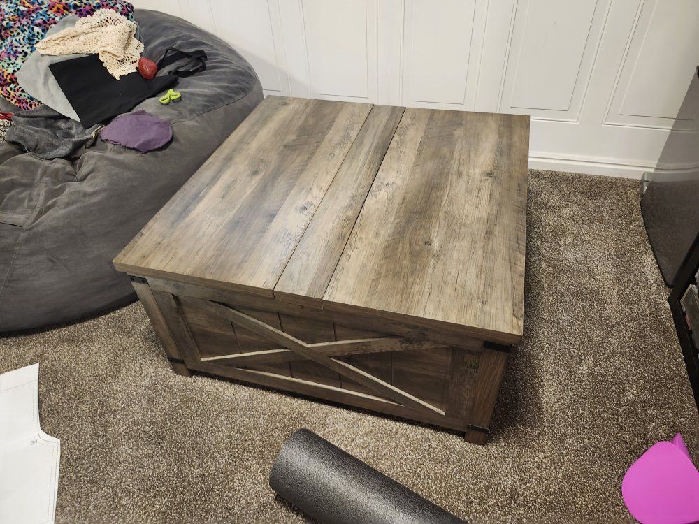 Enhomee lift top coffee table with storage/desk