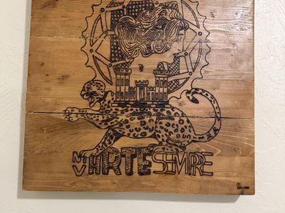 Limited Edition Numbered 205/300 Wood Burned Pyrography Art Plaque