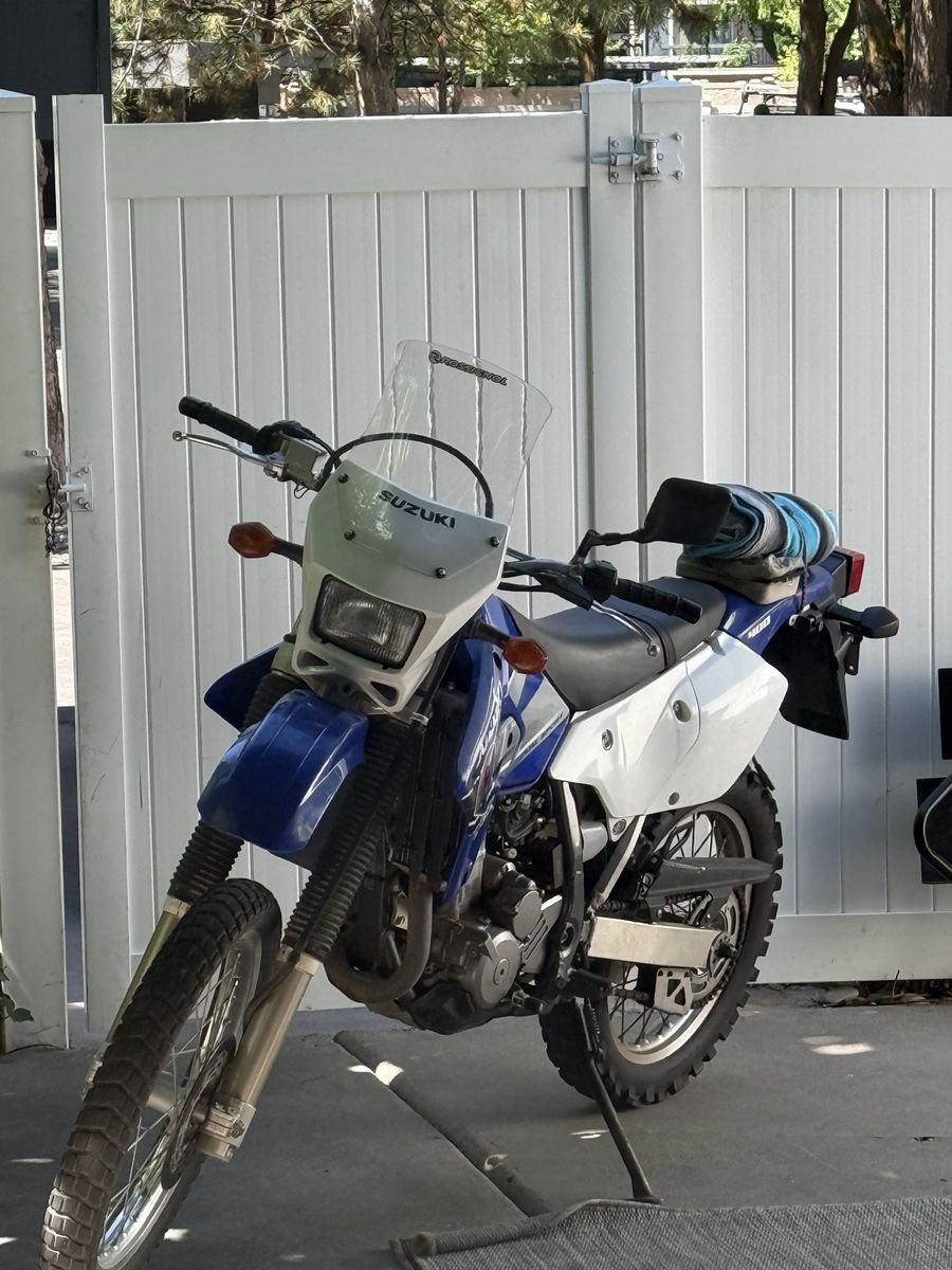 2002 Suzuki DRZ 400 Dual Sport Motorcycle - Blue/White, Low Mileage, Excellent Condition
