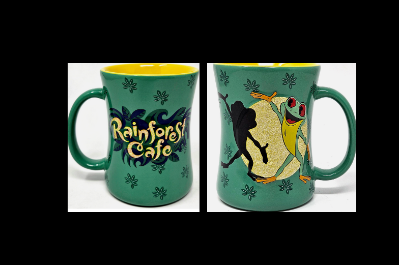 Rainforest Cafe Frog Cha-Cha! Embossed Mug Coffee Cup Landry's Restaurants Inc.