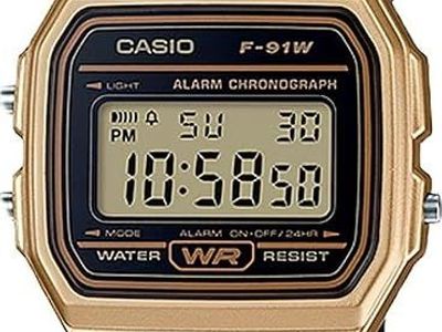 F-91W, gold tone, New