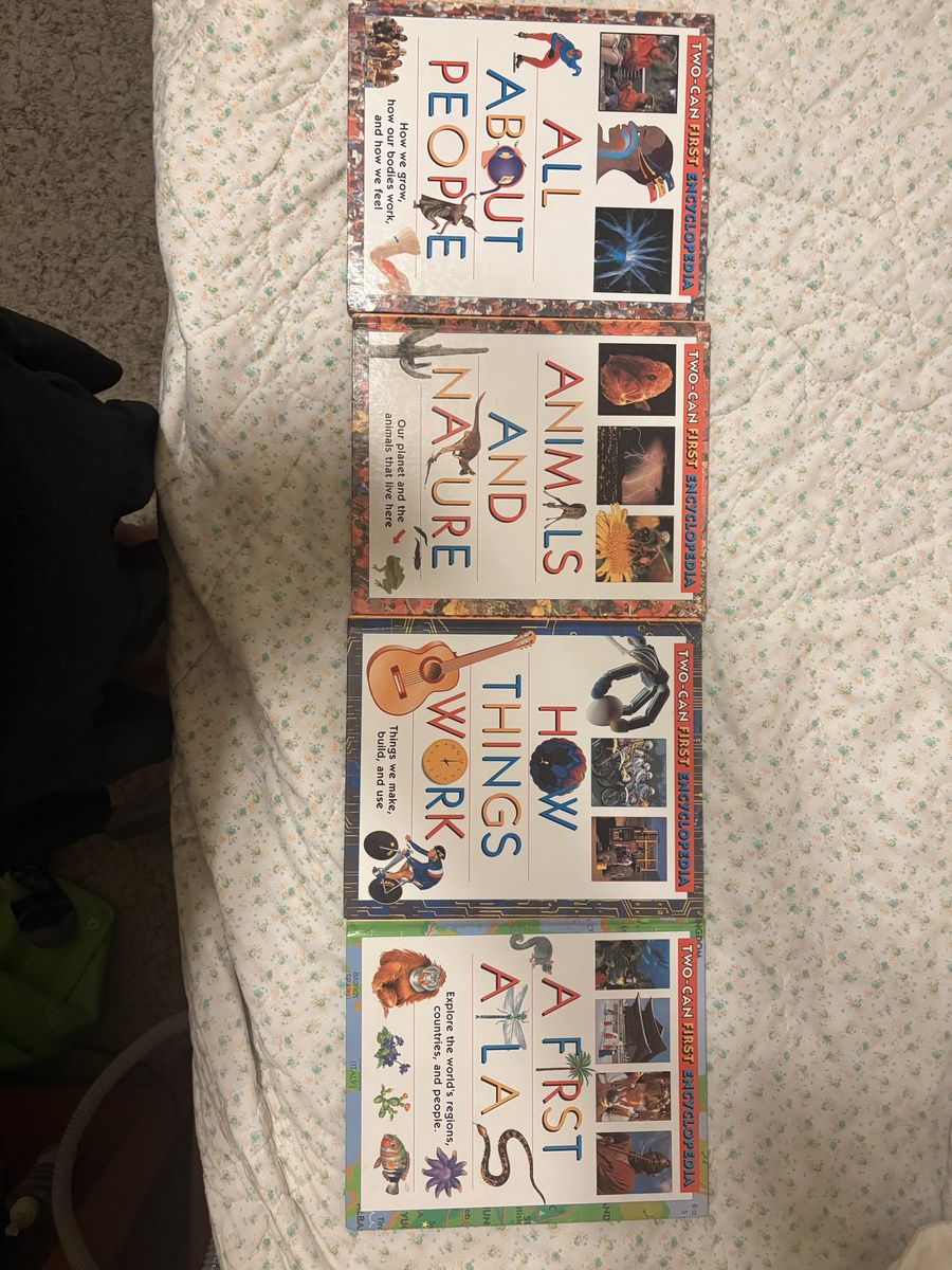 Two-Can First Encyclopedia Set: All About People, Animals & Nature, How Things Work, A First Atlas