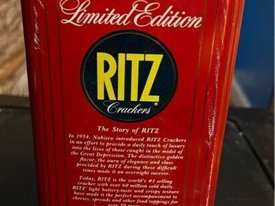 Used VINTAGE LIMITED EDITION RITZ CRACKER TIN 1986