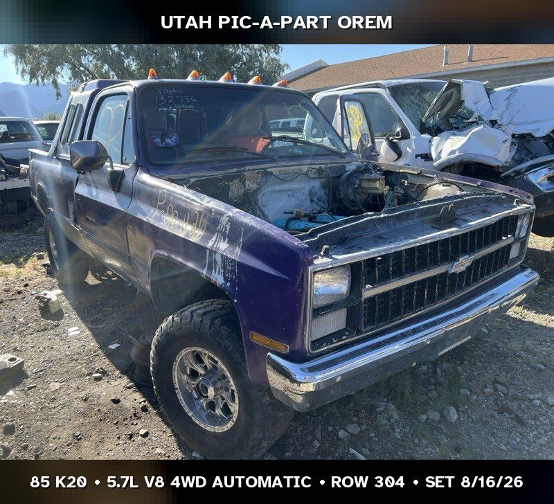 Just In! 1985 Chevrolet K20 Parts - UTPAP Orem