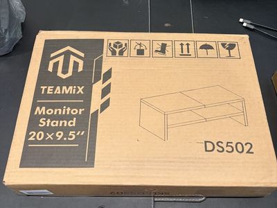 NEW White 2-Tier Monitor Stand Riser – Desk Organizer Shelf – Factory Sealed