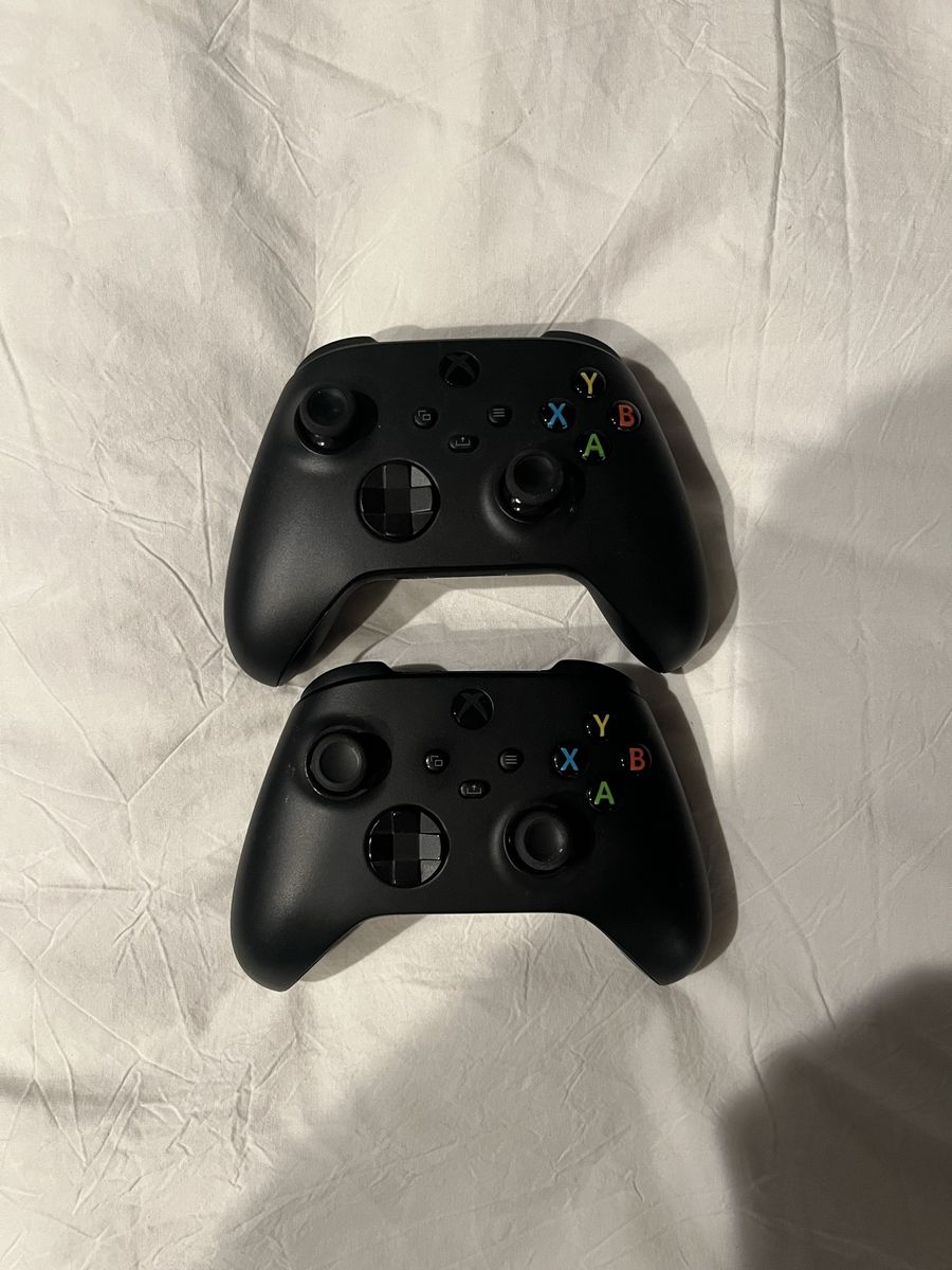 Two Microsoft Xbox Series X/S Wireless Controllers - Black (Used)