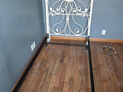 Vintage Twin Bed Frame (includes a box spring)