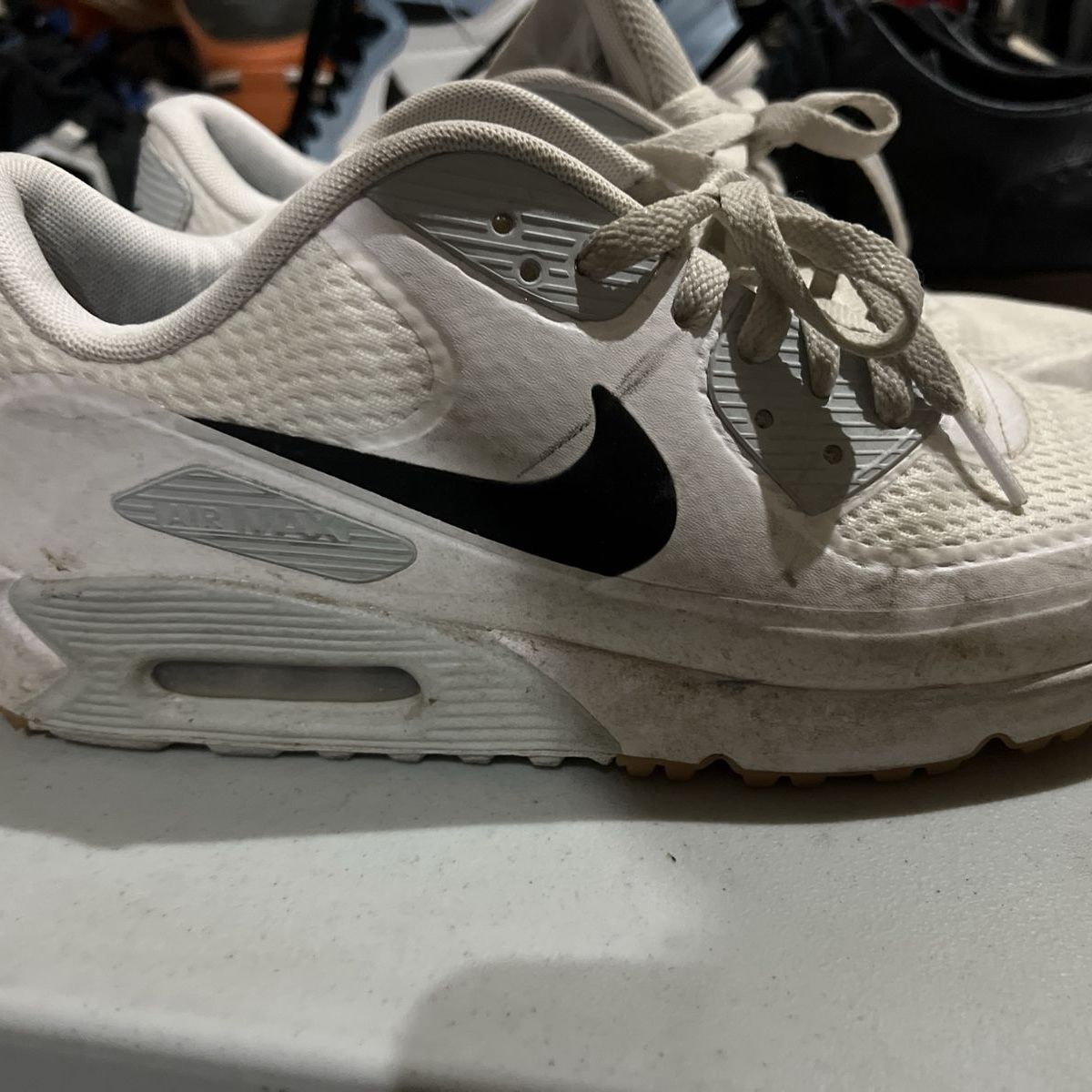 Nike Air Max 90 Golf White Black Sneakers Size 9
