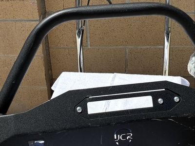 JCR Offroad Black Steel Front Jeep Bumper with Bull Bar LED Pod Lights & D-Rings