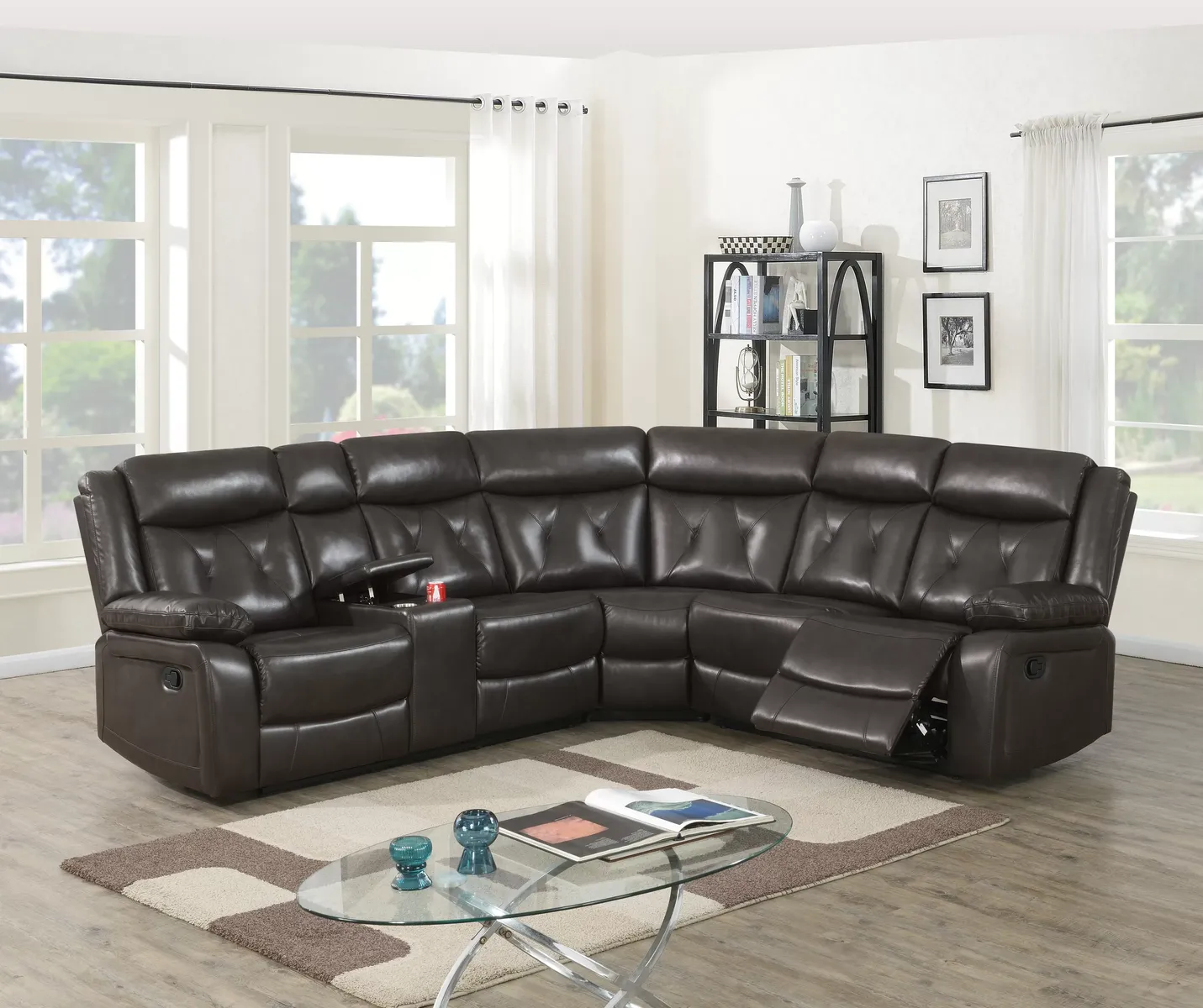 NEW RECLINING Leather SECTIONAL - NEW IN BOX