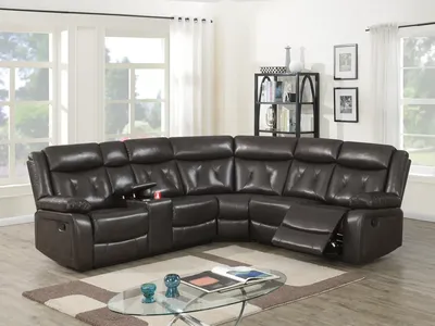 NEW RECLINING Leather SECTIONAL - NEW IN BOX