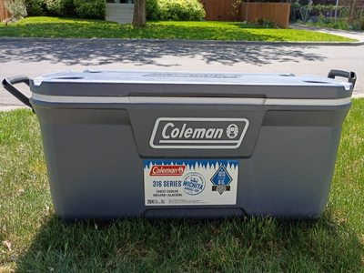 (Dark Blue!) NEW Coleman 316 Series 120QT Hard Chest Cooler – Deep Ocean Blue