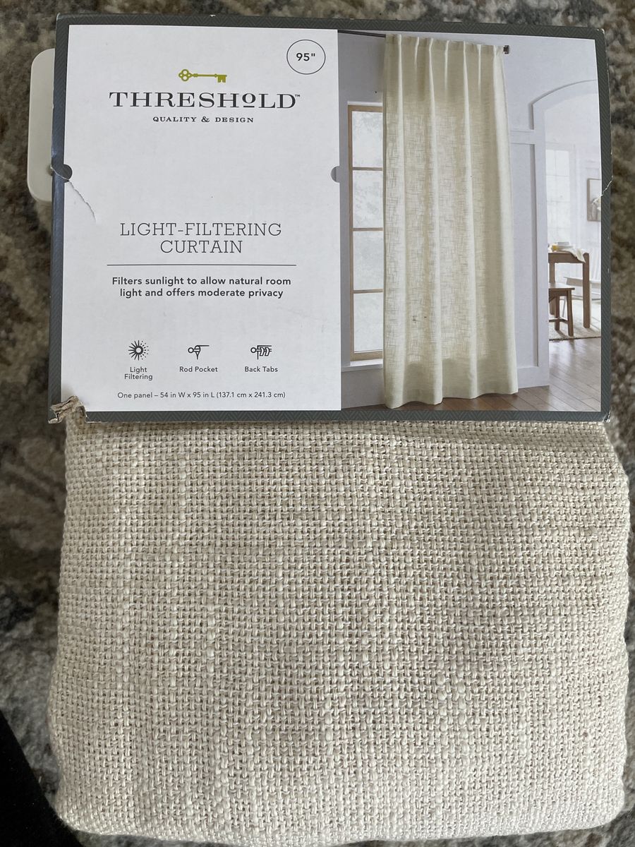 light-filtering curtain one panel 54 inches by 95 inches