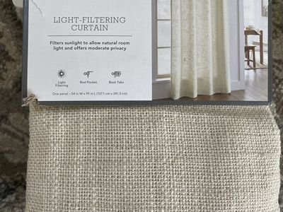 light-filtering curtain one panel 54 inches by 95 inches