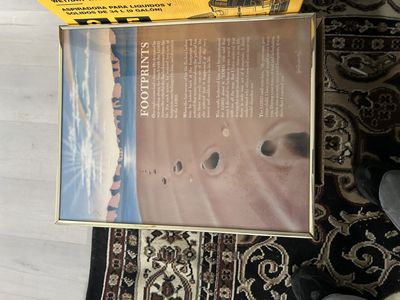 Footprints poem framed poster