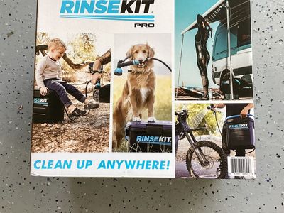 RinseKit Pro Portable Shower System - Battery-Powered with 6ft Hose & 5 Spray Settings