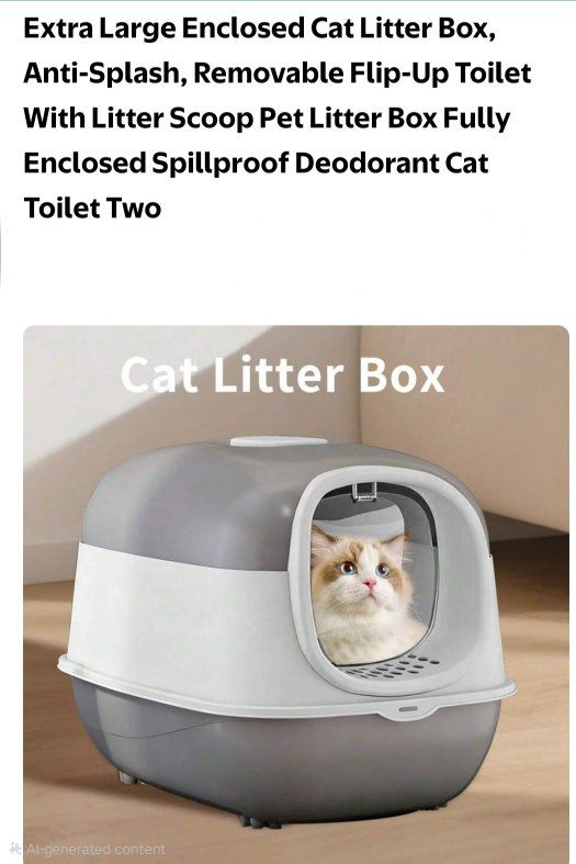 Enclosed Cat Litter Box