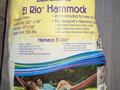 Texsport El Rio Hammock Recycled Cotton Multicolored 130x58 - NEW