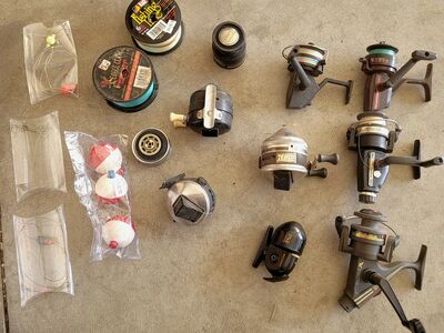 8 Reels And Tackle For Repair Or Parts