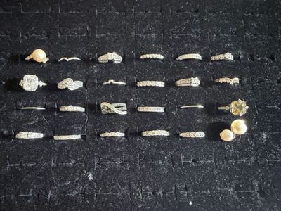 Vintage To Now ‘Lot Of 24 925 Sterling Silver Rings / Size From 5-9