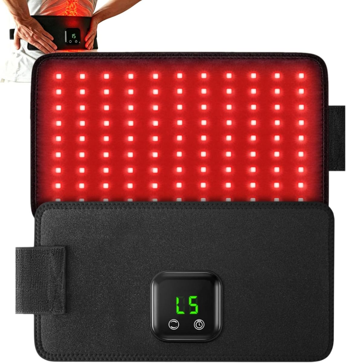 NEW Infrared Red Light Therapy for Body: 5000mAh Rechargeable Cordless for Back Waist Knee Hand Shoulder Relief, 660nm 850nm
