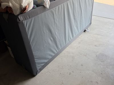 Upholstered Box Spring Mattress Foundation - Grey