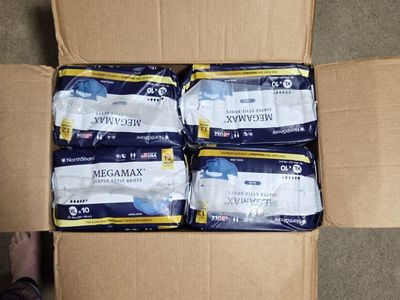 NorthShore MegaMax Diaper Style Briefs - XL, Case of 40 (4 Packs x 10)