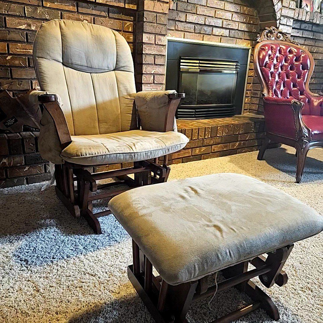 Nursery Rocker + Stool