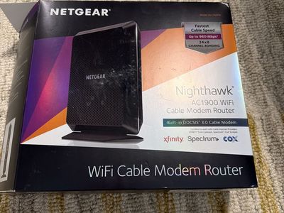 NETGEAR Nighthawk AC1900 C6900 Wi-Fi Cable Modem Router Dual Band Wired Wireless