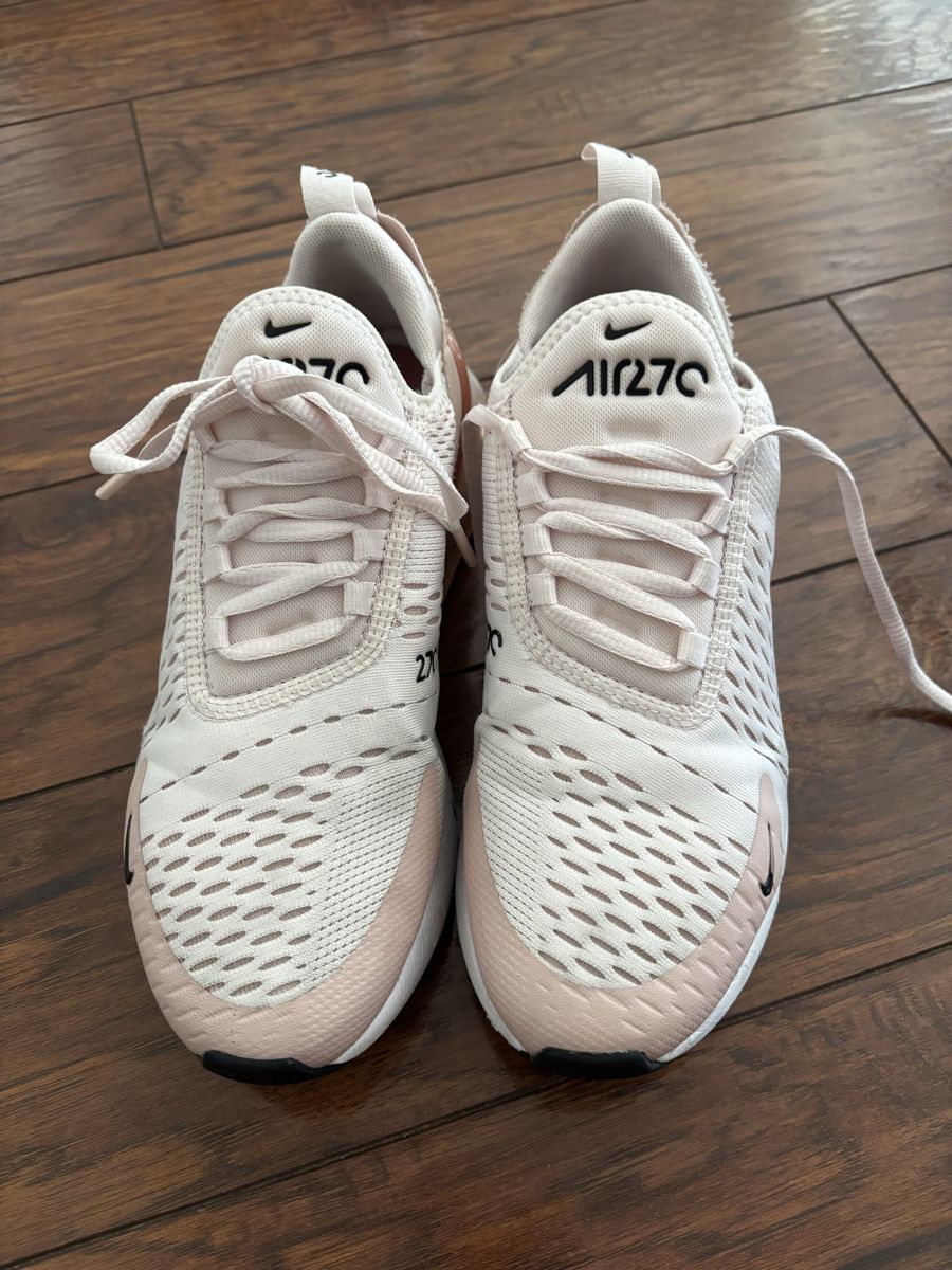 Nike Air Max 270 React Women's Running Shoes - Pink/White, Size 7.5 - Great Condition