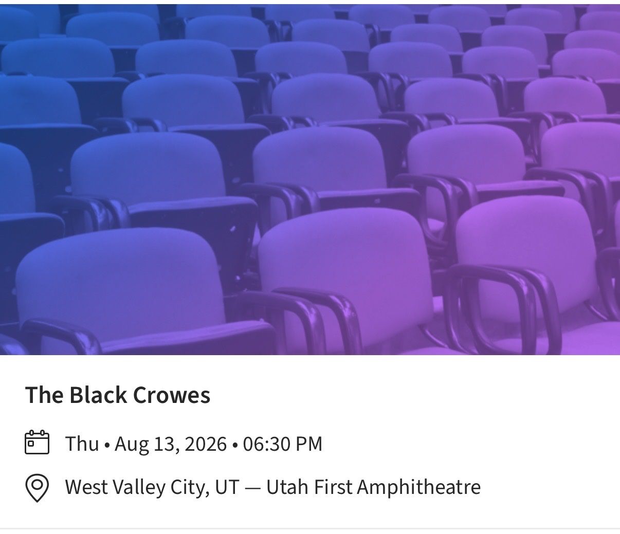 The Black Crowes Tickets - Lawn GA Seats
