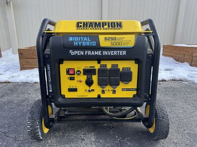 Champion Inverter 6250 Starting Watts 5000 Running Watts (Model 100519)