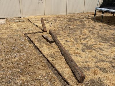 Free Wood Landscape Edging - Used Timber Beams for Garden or Yard