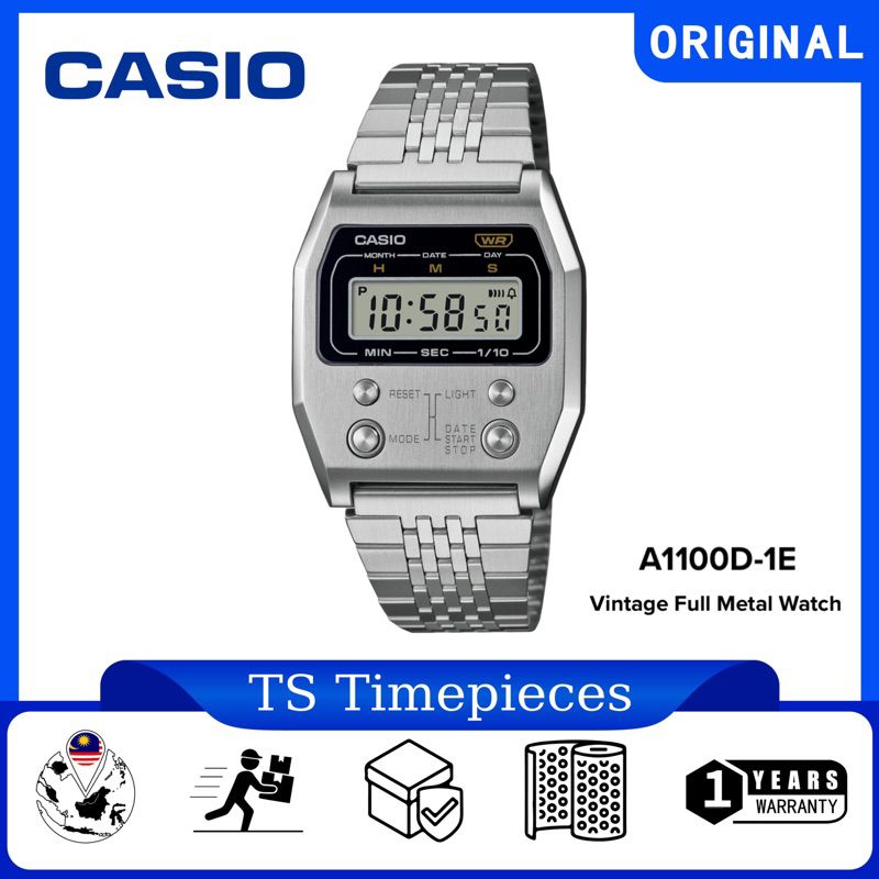 Casio A1100B, Premium "Vintage" line, NEW