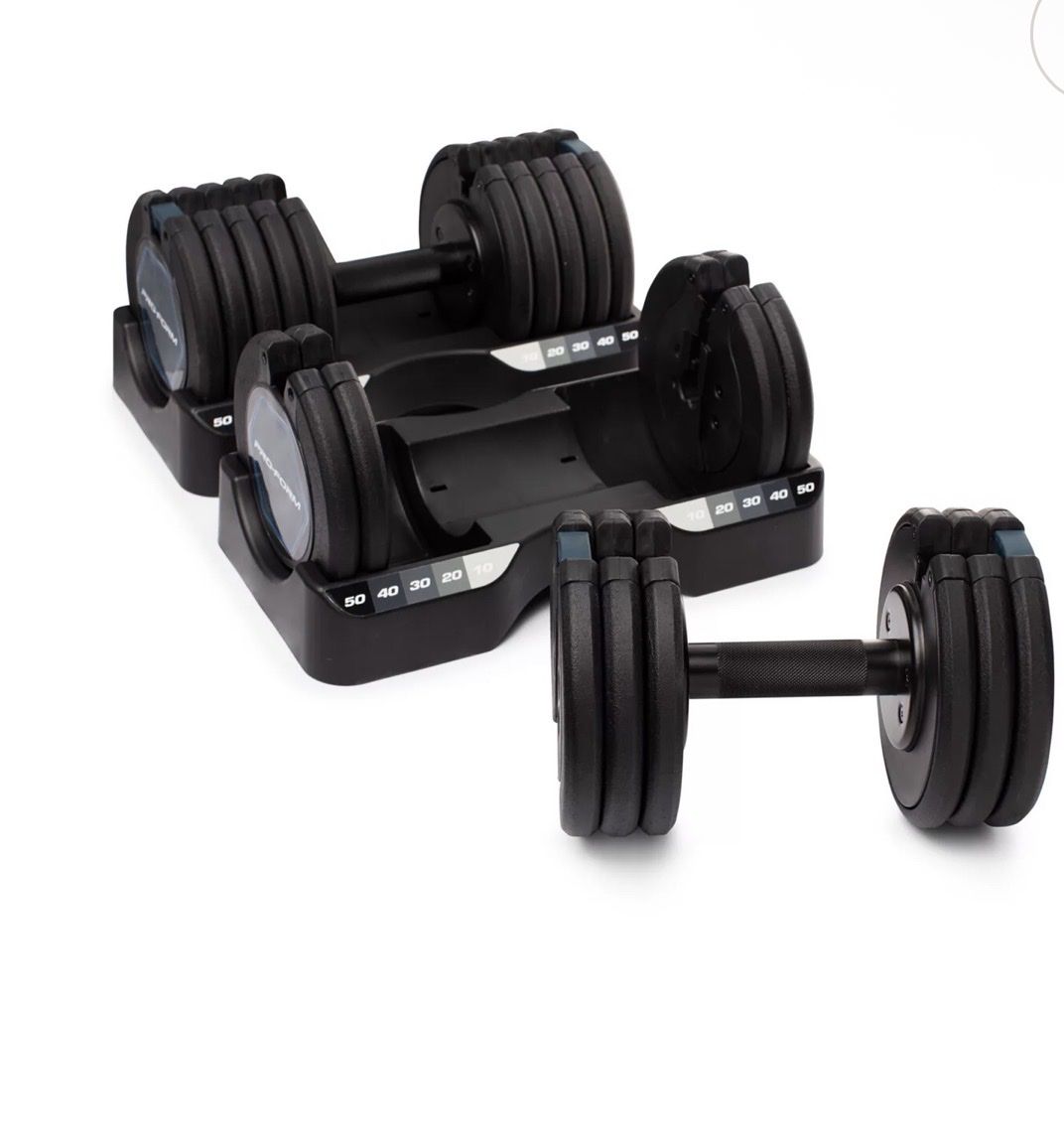New Pair of Adjustable Dumbbells 5-50 Pounds