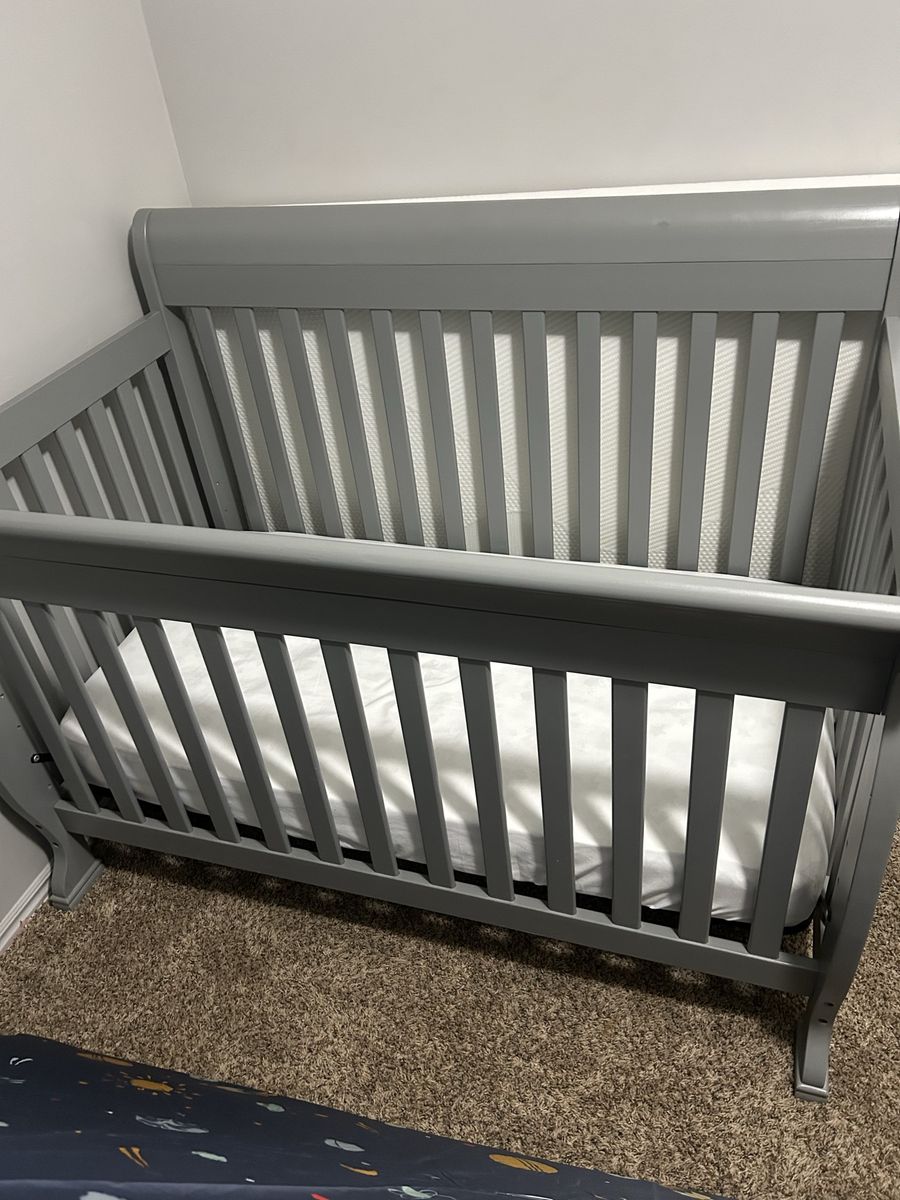 Almost New Baby Crib + Mattress - $40