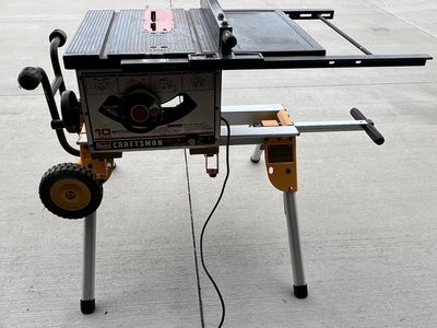 10" Sears Craftsman 113.295751 Table Saw with Dewalt Portable Stand - Used Woodworking Tool
