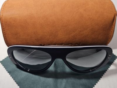 Vallon Navy Blue & White Frame Sunglasses with Case