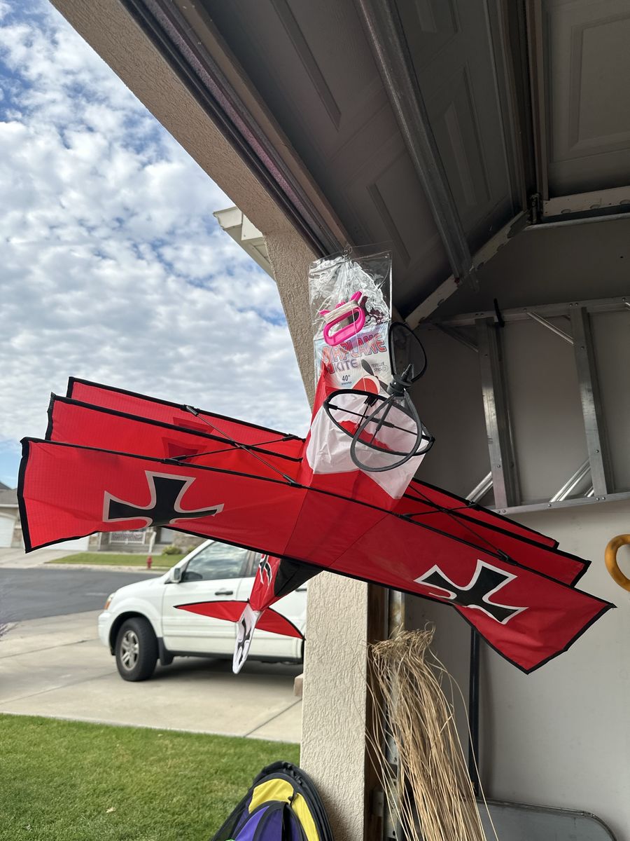 Bi-Plane Airplane Kite Red Baron Style 40" Wingspan