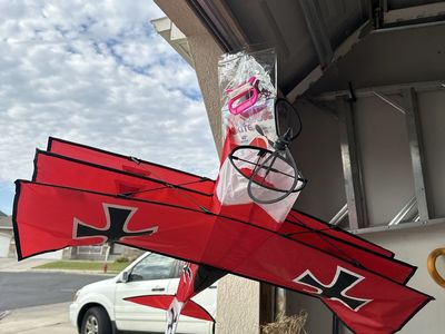 Bi-Plane Airplane Kite Red Baron Style 40" Wingspan