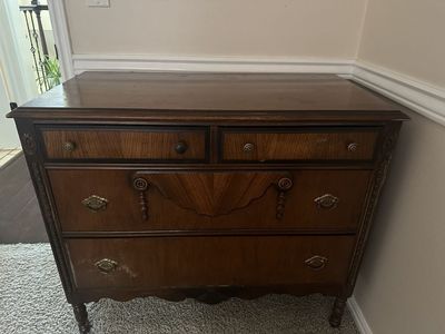 Solid Wood 4-Drawer Dresser / Chest – Vintage with Original Details