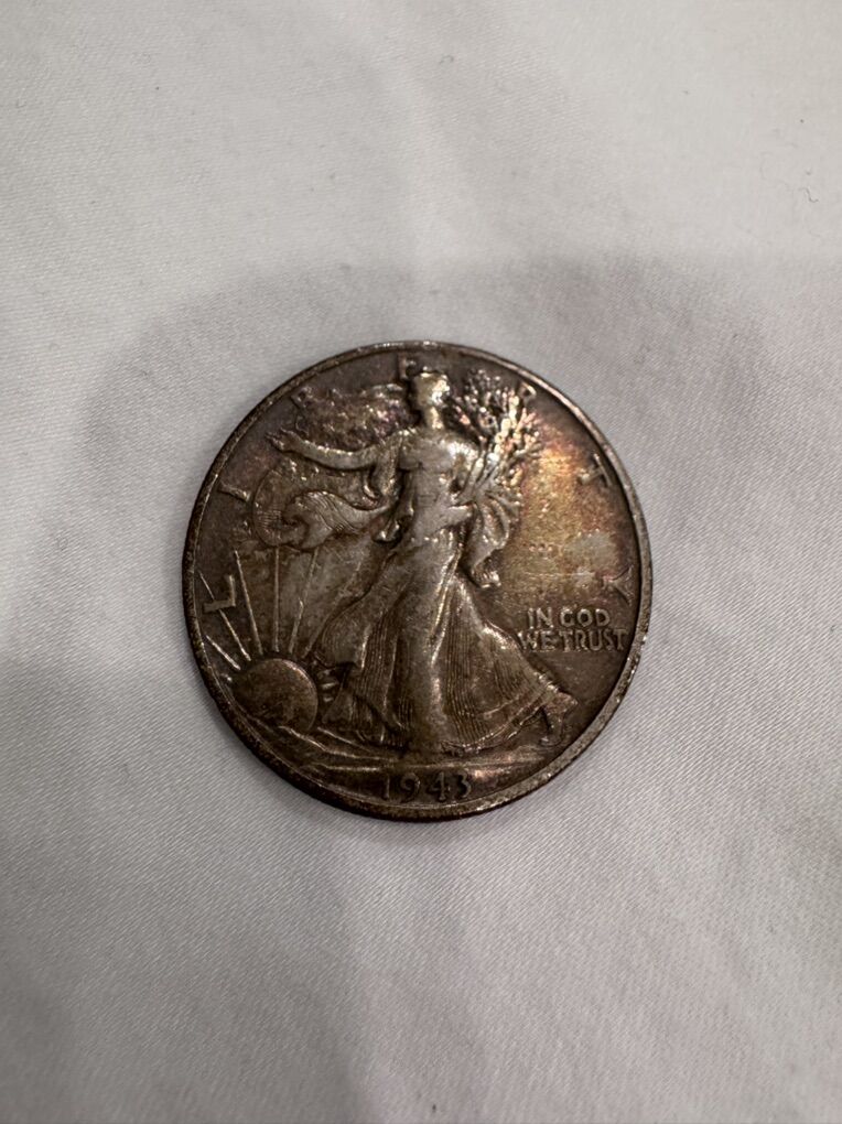 1943 Walking Liberty Silver Half Dollar Coin
