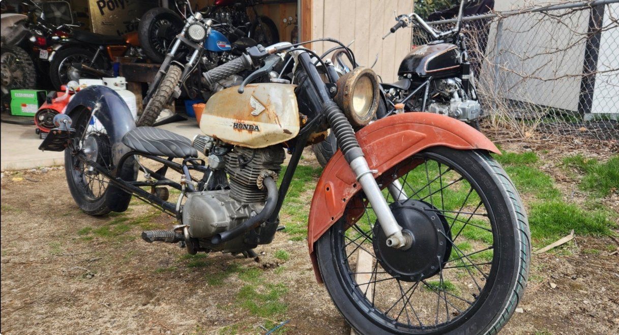 1957 cushman rat 250cc $1200
72 Honda CL 100 $1100