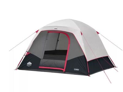 Core 6-person Lighted Dome Tent with Half Rainfly #87378