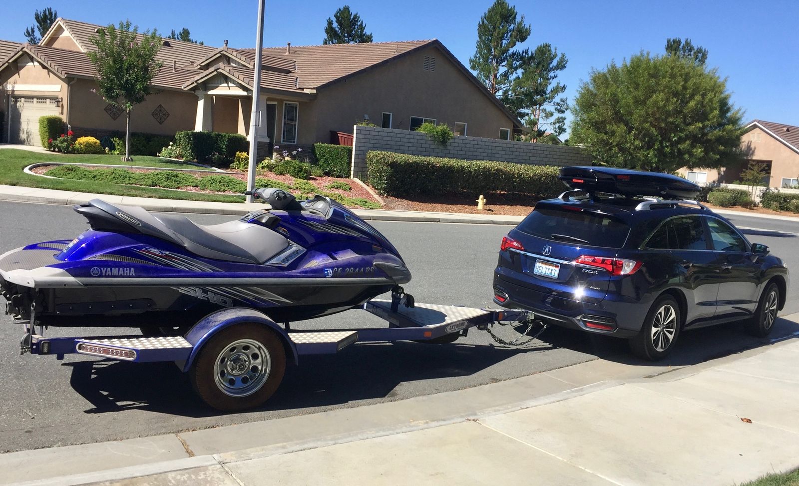 2008 Yamaha FX SHO WaveRunner Personal Watercraft (Blue) with Trailer