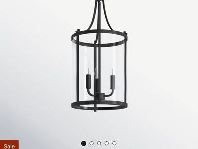 BIRCH LANE Cleveland 3-Light Sloped Ceiling Adaptable Lantern Chandelier 26" H x 12" W