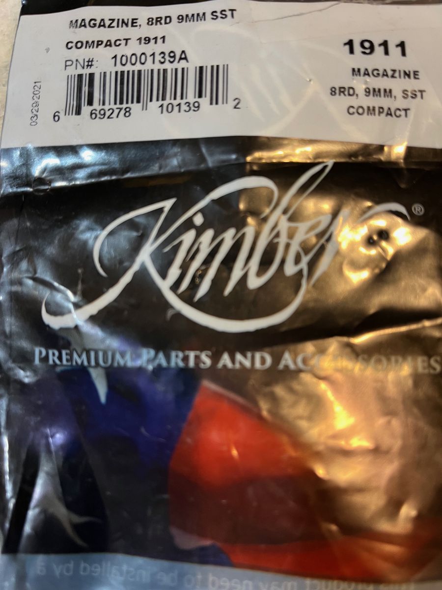 Kimber 1911 9mm Stainless Steel Compact 8 Round Magazine NEW