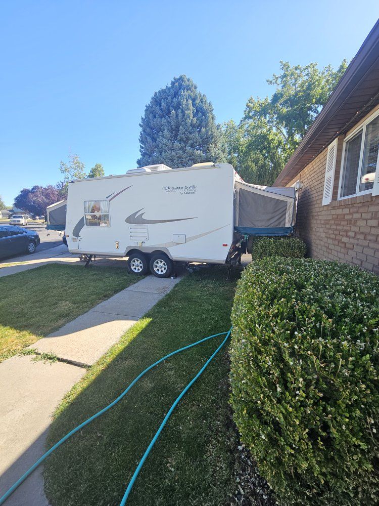 Forest River Shamrock Hybrid Travel Trailer Toy Hauler