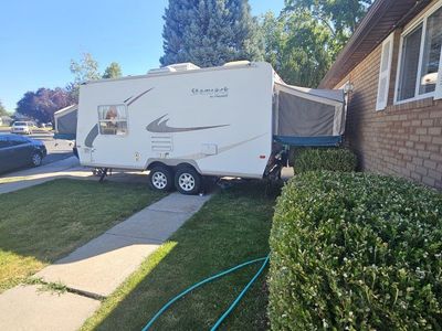 Forest River Shamrock Hybrid Travel Trailer Toy Hauler