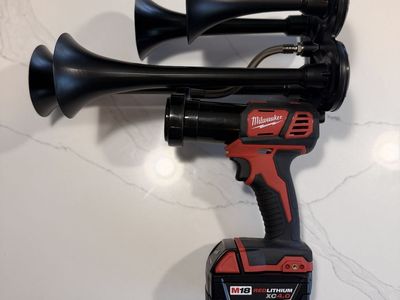 Milwaukee M18 Custom Air Train Horn - 4 available - Red $160, or Blackout $190